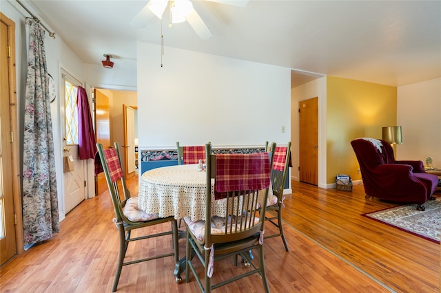 4420 7th Ave S, Great Falls, MT 59405 - dining area featuring a ceiling fan and light wood-style floors