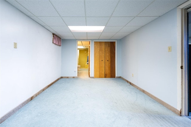 4420 7th Ave S, Great Falls, MT 59405 - interior space with a paneled ceiling, carpet, ensuite bathroom, and baseboards