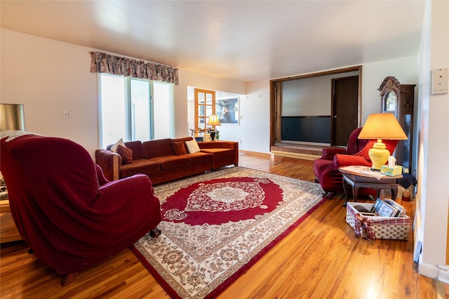 4420 7th Ave S, Great Falls, MT 59405 - living area with baseboards and wood finished floors