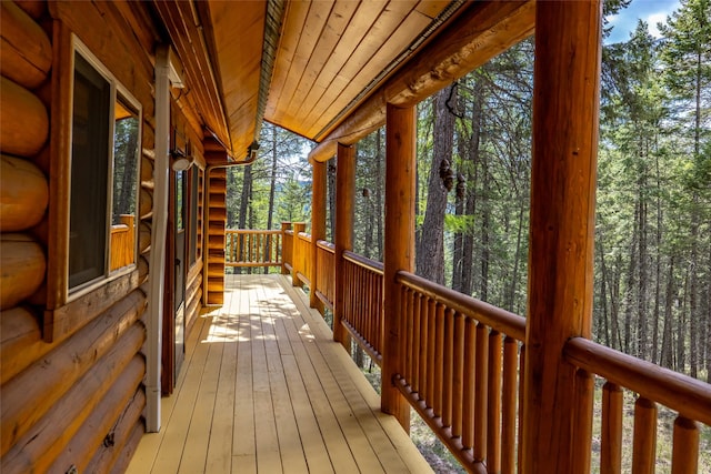 148 Muley Rd, Lakeside, MT 59922 - view of wooden deck