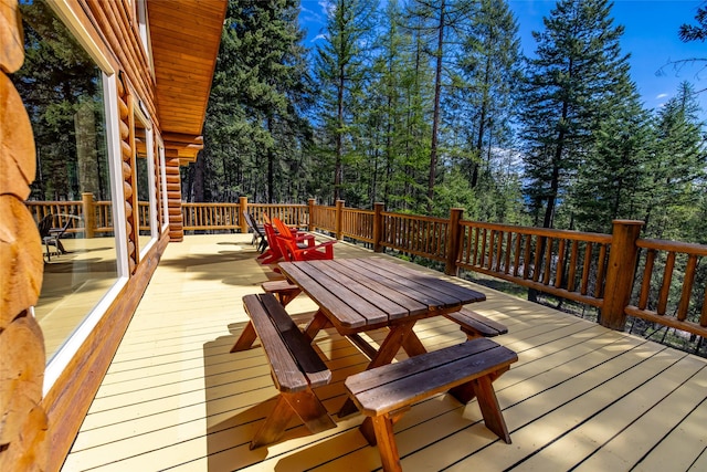 148 Muley Rd, Lakeside, MT 59922 - deck featuring outdoor dining area