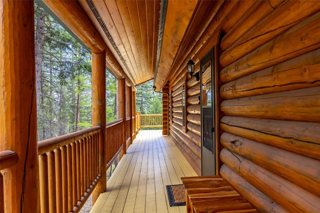 148 Muley Rd, Lakeside, MT 59922 - view of wooden deck