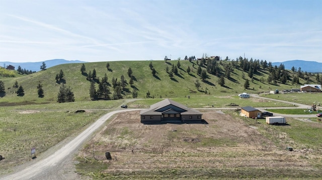 property view of mountains with a rural view