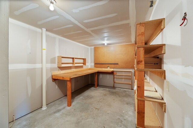 6280 Alamosa Ln, Bozeman, MT 59718 - unfinished below grade area with a workshop area
