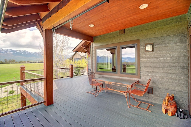 view of wooden terrace