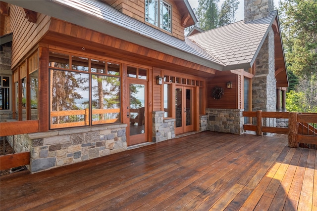 144 S Shore Pl, Seeley Lake, MT 59868 - deck featuring french doors
