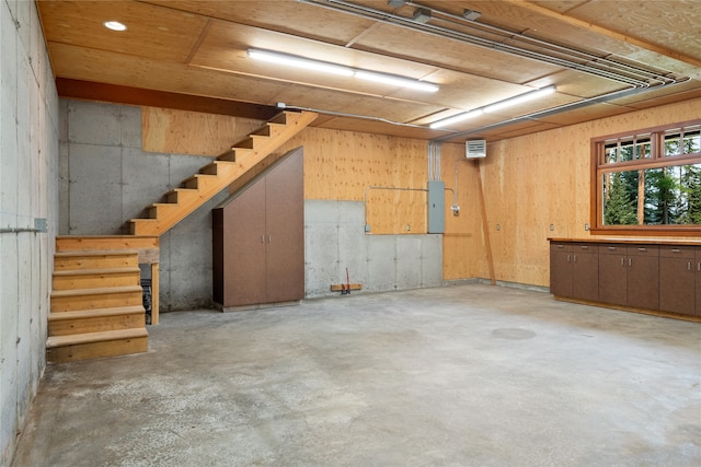 144 S Shore Pl, Seeley Lake, MT 59868 - below grade area featuring stairs and electric panel