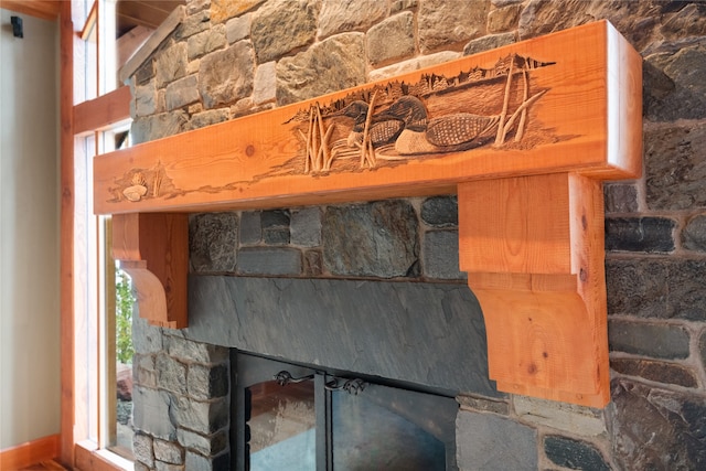 144 S Shore Pl, Seeley Lake, MT 59868 - detailed view of a fireplace