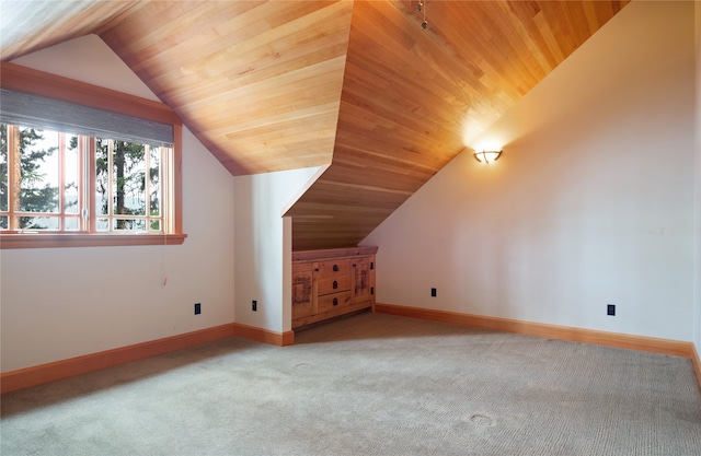 144 S Shore Pl, Seeley Lake, MT 59868 - bonus room featuring carpet, lofted ceiling, and wood ceiling
