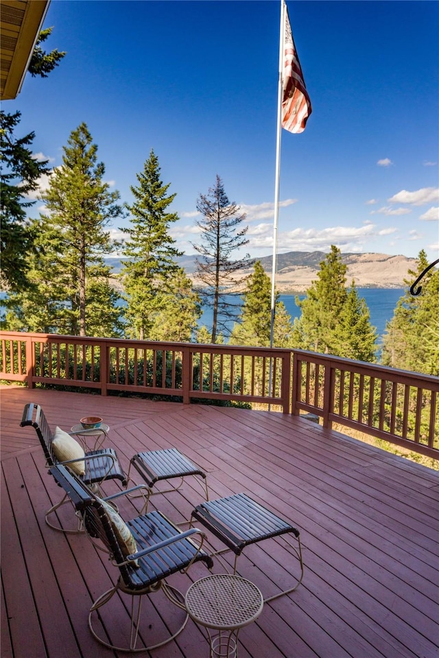 42746 Knuppel Ln, Big Arm, MT 59910 - deck with a water view