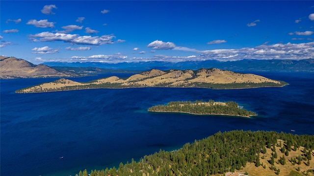42746 Knuppel Ln, Big Arm, MT 59910 - aerial view of a water and mountain view