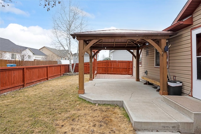 3817 Concord Dr, Missoula, MT 59808 - view of yard featuring a gazebo, a patio area, and a fenced backyard