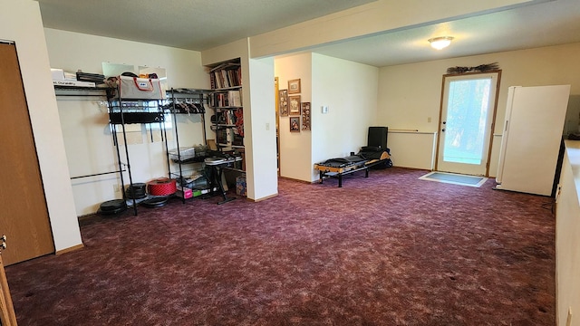 interior space featuring carpet floors