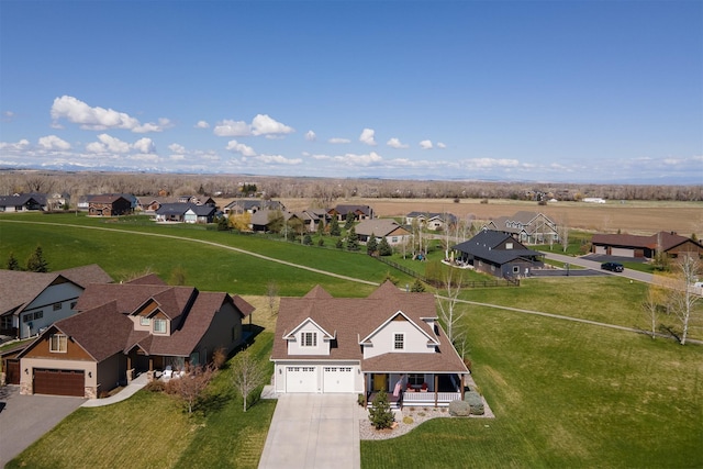 drone / aerial view featuring a residential view