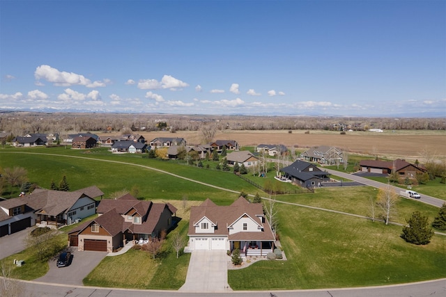 aerial view featuring a residential view