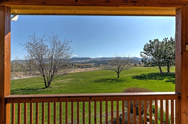 406 Back Nine Ln, Hamilton, MT 59840 - wooden terrace with a mountain view and a yard