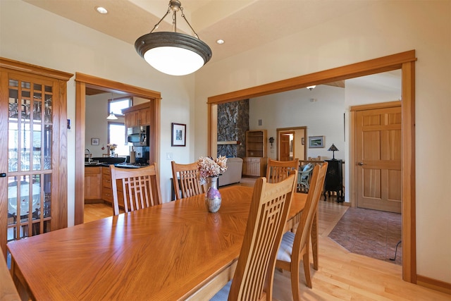 406 Back Nine Ln, Hamilton, MT 59840 - dining room featuring recessed lighting and light wood-type flooring