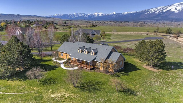 406 Back Nine Ln, Hamilton, MT 59840 - drone / aerial view with a mountain view