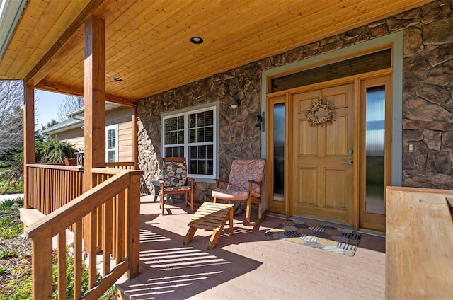 406 Back Nine Ln, Hamilton, MT 59840 - doorway to property with stone siding