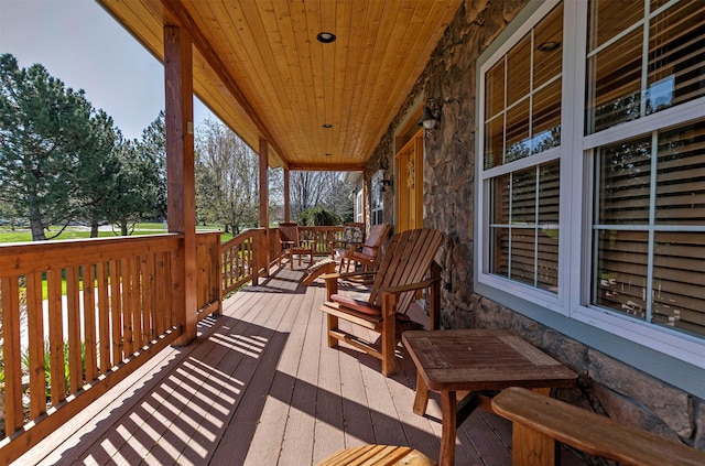 406 Back Nine Ln, Hamilton, MT 59840 - wooden terrace with covered porch