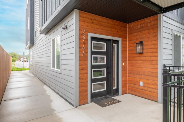 view of property entrance