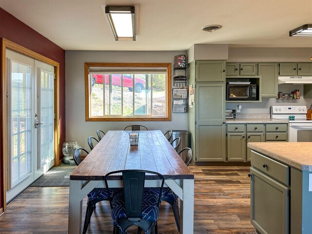 101 11th Ave N, Shelby, MT 59474 - dining room with visible vents and dark wood-style floors