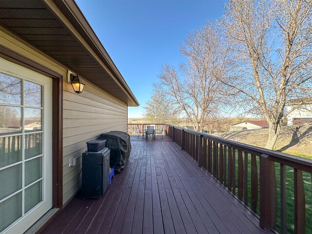 101 11th Ave N, Shelby, MT 59474 - wooden terrace with a grill