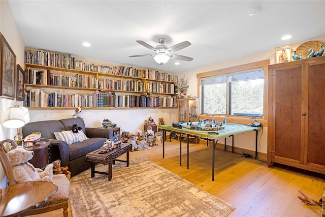 34426 Ridge Rd, Polson, MT 59860 - office featuring light wood-type flooring and ceiling fan
