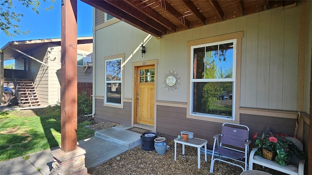 view of doorway to property