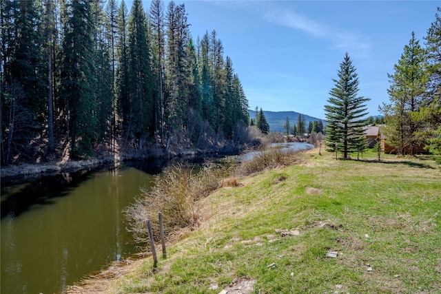 property view of water with a mountain view