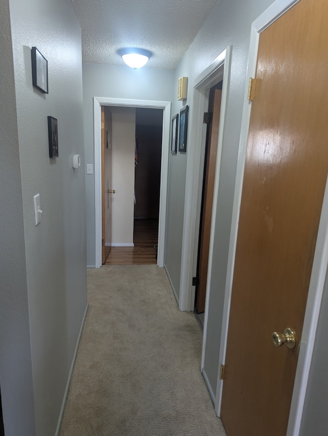 412 Raymond St, Helena, MT 59601 - hall with light colored carpet, a textured ceiling, and baseboards