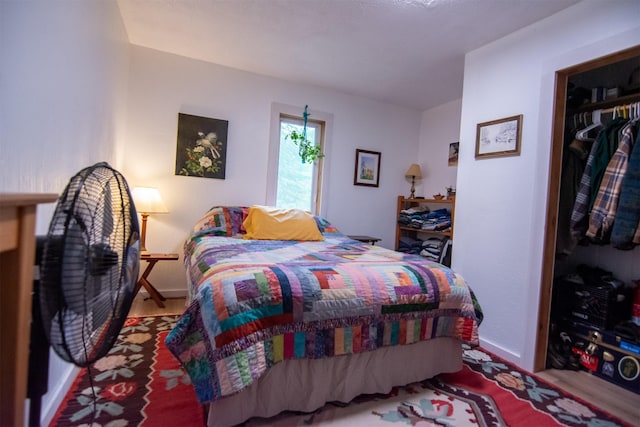 bedroom with baseboards