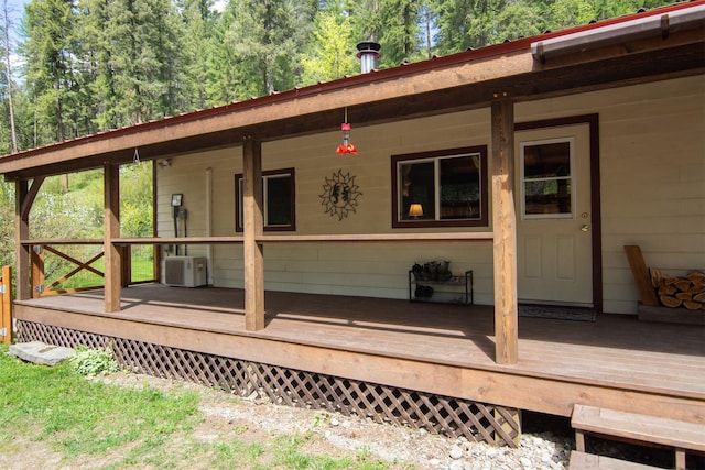 exterior space with a wooden deck