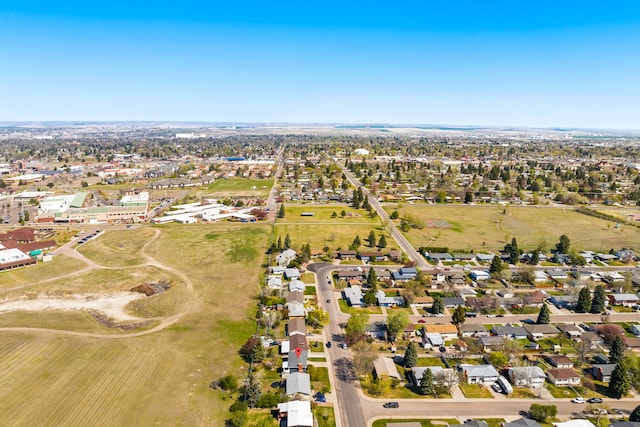 drone / aerial view with a residential view