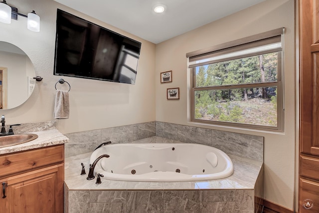 617 Mcclellan Creek Rd, Clancy, MT 59634 - full bathroom featuring vanity and a jetted tub