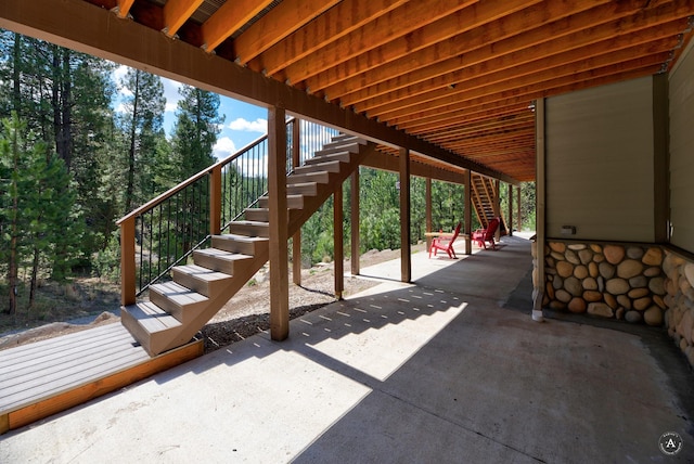 617 Mcclellan Creek Rd, Clancy, MT 59634 - view of patio featuring stairway