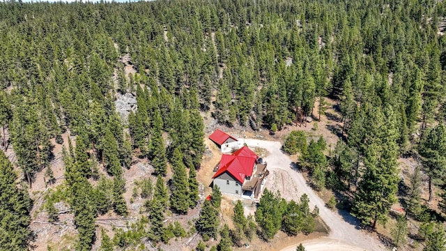 617 Mcclellan Creek Rd, Clancy, MT 59634 - view from above of property with a forest