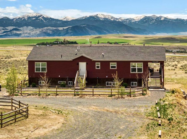 55 Mills Rd, Whitehall, MT 59759 - view of front of home featuring a mountain view and a view of countryside