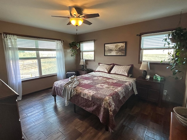 55 Mills Rd, Whitehall, MT 59759 - bedroom with wood finished floors and a ceiling fan