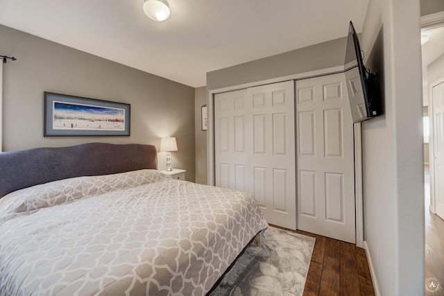 710 Joslyn St, Helena, MT 59601 - bedroom with dark wood-style flooring and a closet