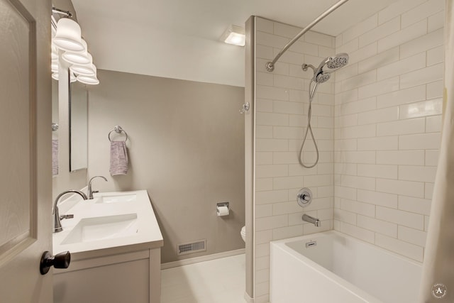710 Joslyn St, Helena, MT 59601 - bathroom with shower / bathtub combination with curtain and double vanity