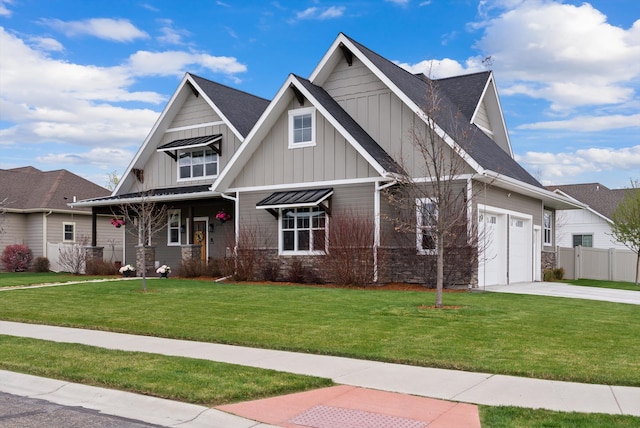 200 Ali Loop, Kalispell, MT 59901 - craftsman inspired home with board and batten siding, concrete driveway, roof with shingles, and stone siding