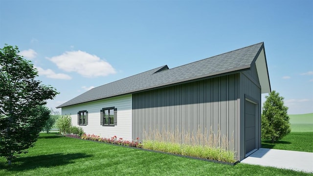 NHNLOT2 England Blvd, Missoula, MT 59808 - view of side of property with a yard, a shingled roof, and a garage