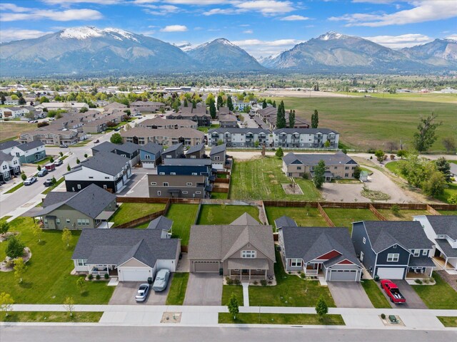 203 Kismet Ct, Hamilton, MT 59840 - aerial view of residential area featuring a mountain backdrop