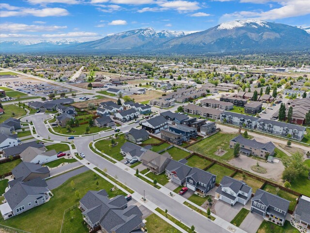 203 Kismet Ct, Hamilton, MT 59840 - aerial view of property's location featuring mountains and nearby suburban area
