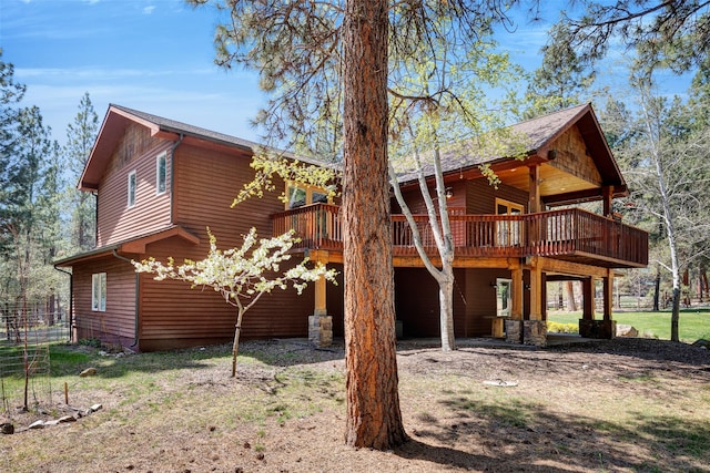303 Wyant Ln, Hamilton, MT 59840 - rear view of property with a deck