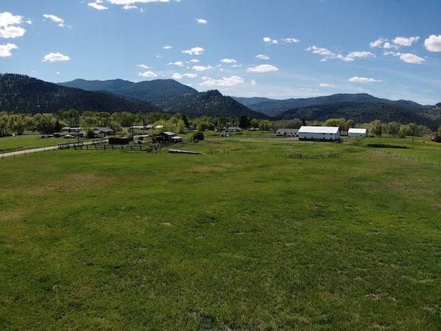 mountain view with rural landscape and a pastoral area