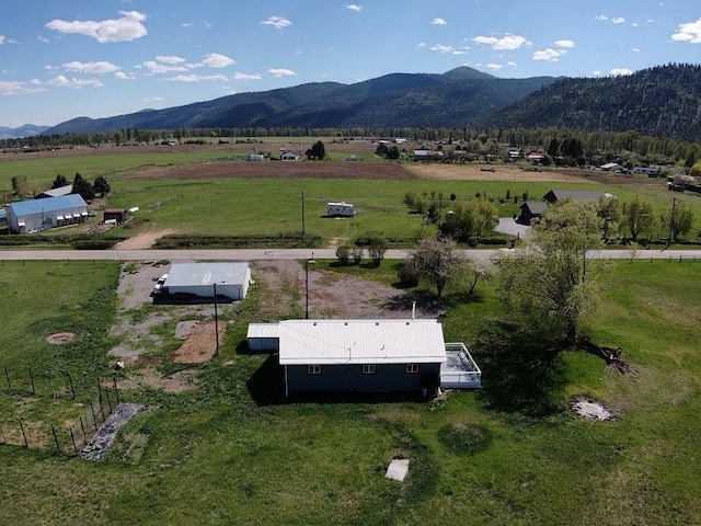 aerial view of sparsely populated area featuring mountains