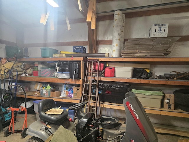 view of storage room