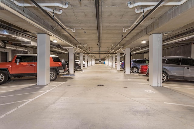 view of parking garage